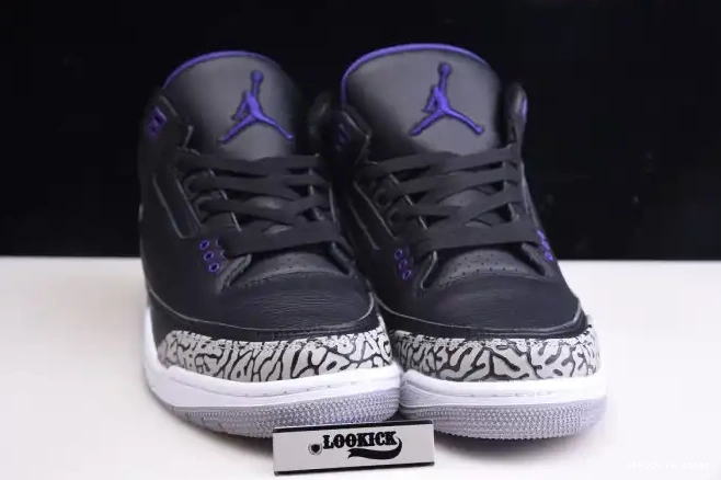 Rep Purple CT8532-050 Jordan Black Court Retro 3 Air 0615